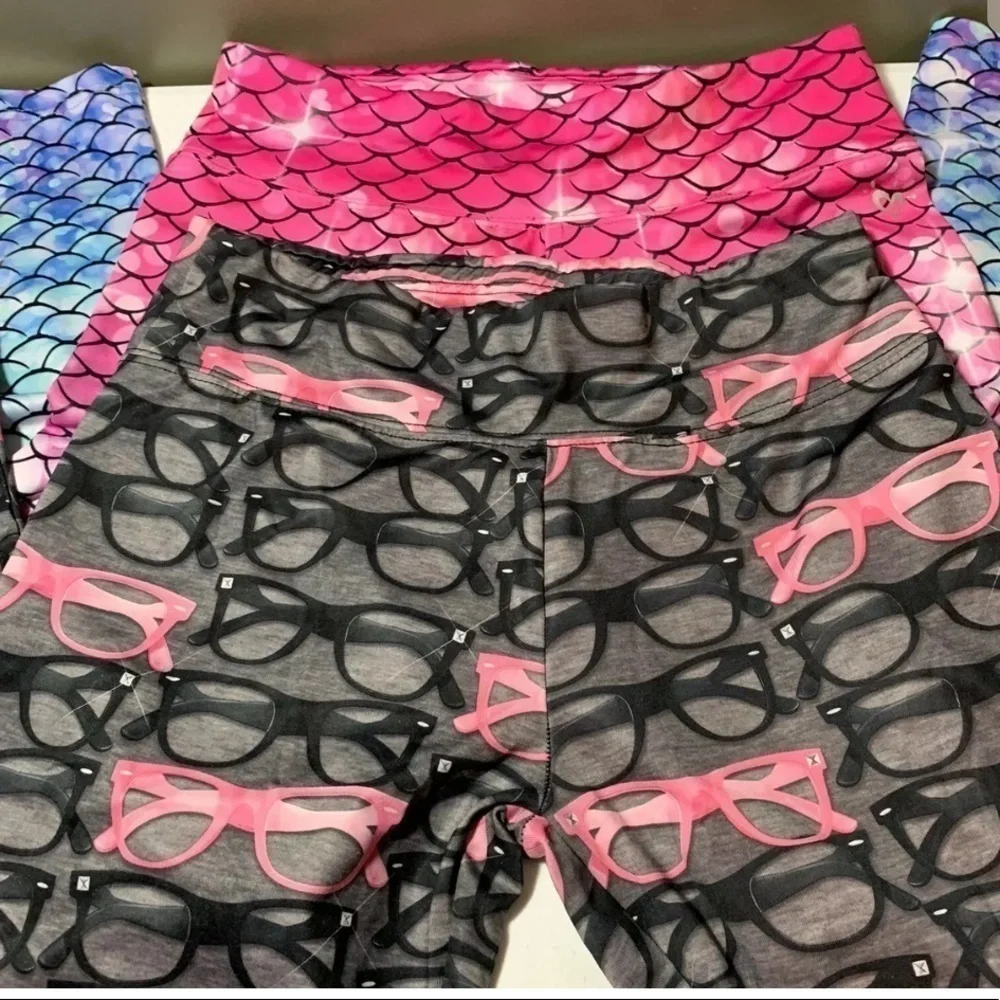 Justice Girls Leggings 14/16 Sunglasses Mermaid